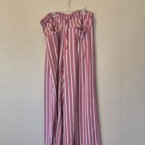 Striped Pink Wide Leg Pants
